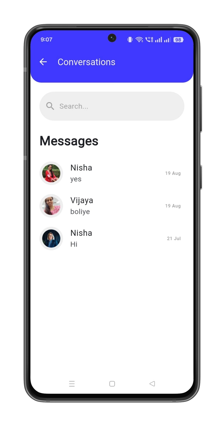 Myndmates Chat Screen